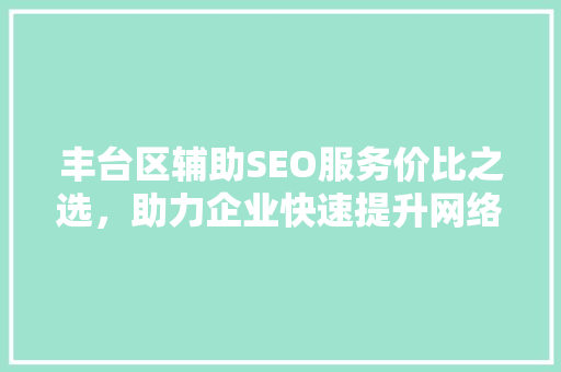 丰台区辅助SEO服务价比之选，助力企业快速提升网络知名度