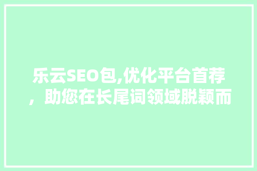 乐云SEO包,优化平台首荐，助您在长尾词领域脱颖而出