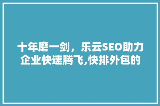 十年磨一剑，乐云SEO助力企业快速腾飞,快排外包的奥秘