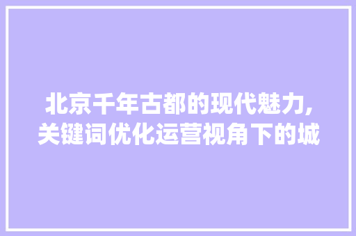 北京千年古都的现代魅力,关键词优化运营视角下的城市解读_北京关键词优化运营