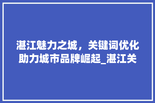 湛江魅力之城，关键词优化助力城市品牌崛起_湛江关键词优化收费