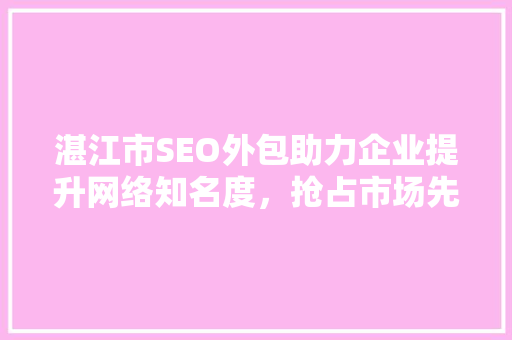 湛江市SEO外包助力企业提升网络知名度，抢占市场先机