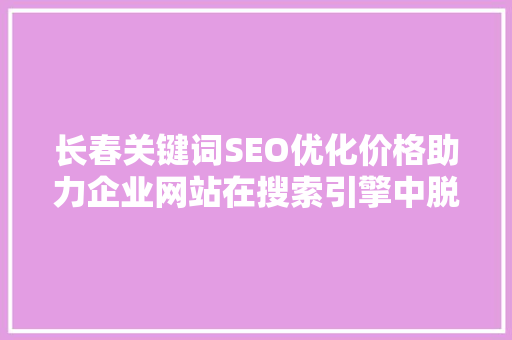 长春关键词SEO优化价格助力企业网站在搜索引擎中脱颖而出
