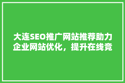 大连SEO推广网站推荐助力企业网站优化，提升在线竞争力
