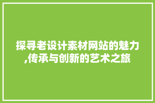 探寻老设计素材网站的魅力,传承与创新的艺术之旅 后端技术