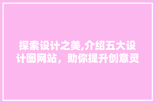 探索设计之美,介绍五大设计图网站，助你提升创意灵感 缓存Redis