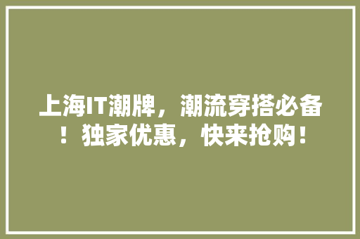 上海IT潮牌，潮流穿搭必备！独家优惠，快来抢购！ 网站建设