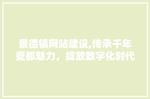 景德镇网站建设,传承千年瓷都魅力，绽放数字化时代光彩