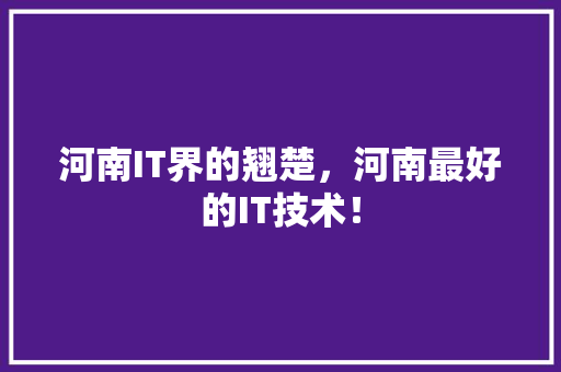 河南IT界的翘楚，河南最好的IT技术！ 商务信函
