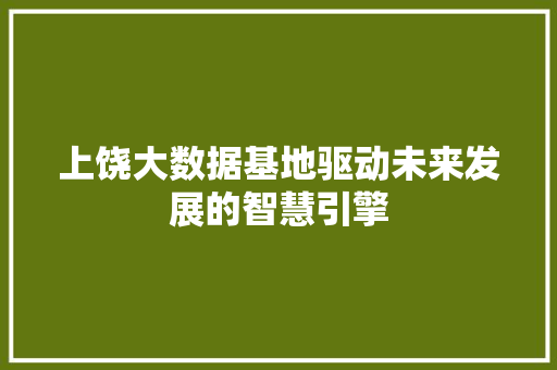 上饶大数据基地驱动未来发展的智慧引擎