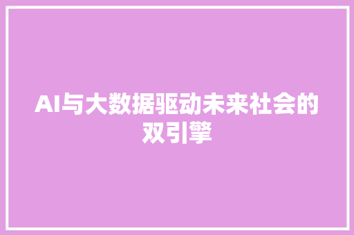 AI与大数据驱动未来社会的双引擎