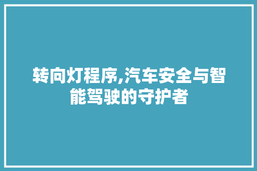 转向灯程序,汽车安全与智能驾驶的守护者