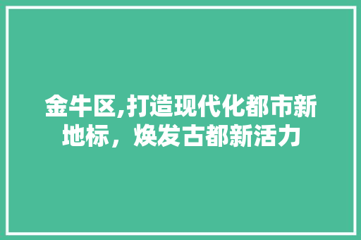 金牛区,打造现代化都市新地标，焕发古都新活力