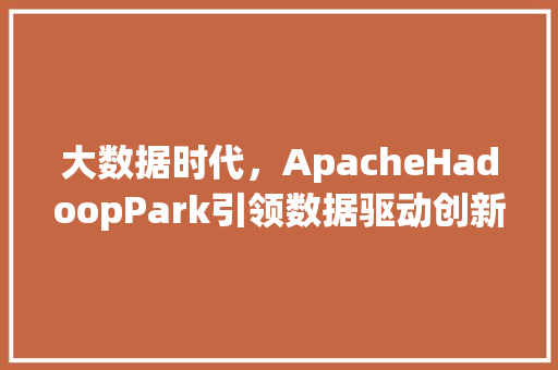 大数据时代，ApacheHadoopPark引领数据驱动创新