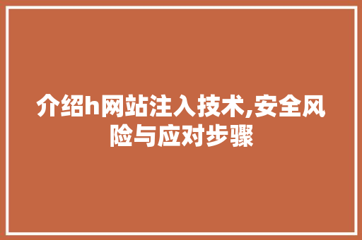 介绍h网站注入技术,安全风险与应对步骤