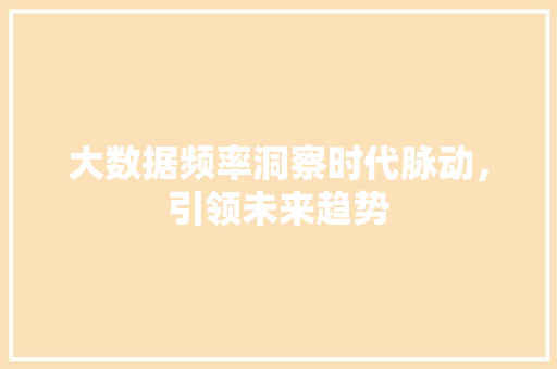 大数据频率洞察时代脉动，引领未来趋势