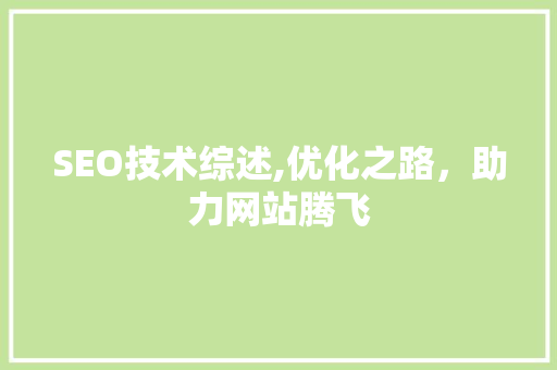 SEO技术综述,优化之路，助力网站腾飞 响应式设计