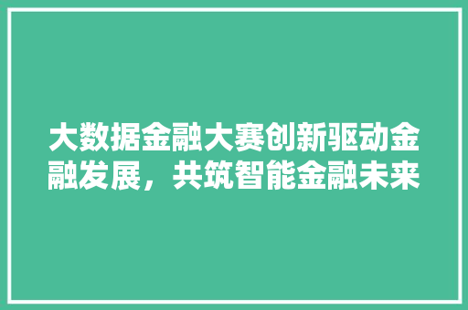 大数据金融大赛创新驱动金融发展，共筑智能金融未来