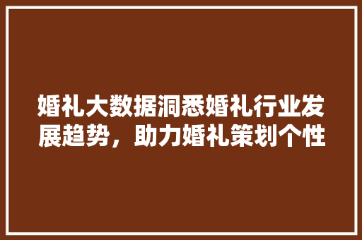 婚礼大数据洞悉婚礼行业发展趋势，助力婚礼策划个性化升级