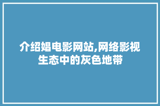介绍娼电影网站,网络影视生态中的灰色地带