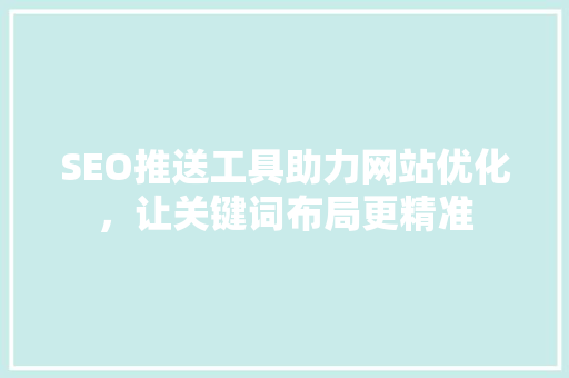 SEO推送工具助力网站优化，让关键词布局更精准 前端技术