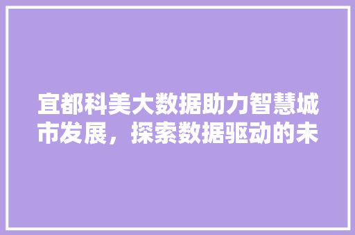 宜都科美大数据助力智慧城市发展，探索数据驱动的未来