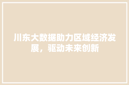 川东大数据助力区域经济发展，驱动未来创新