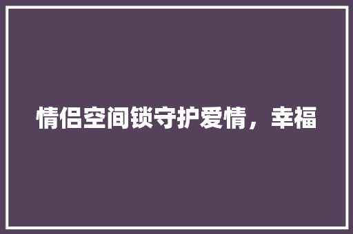 情侣空间锁守护爱情，幸福
