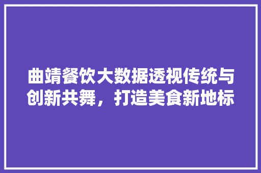 曲靖餐饮大数据透视传统与创新共舞，打造美食新地标
