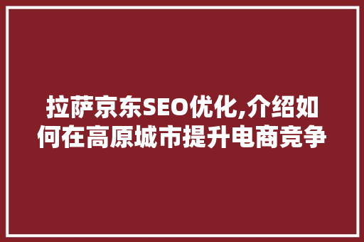 拉萨京东SEO优化,介绍如何在高原城市提升电商竞争力 MySQL