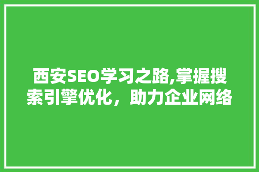 西安SEO学习之路,掌握搜索引擎优化，助力企业网络营销