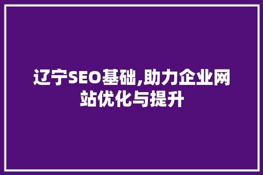 辽宁SEO基础,助力企业网站优化与提升 响应式设计