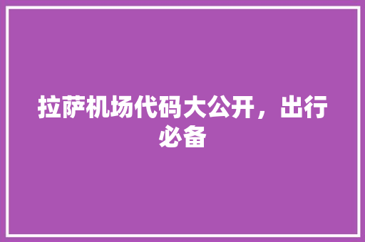拉萨机场代码大公开，出行必备