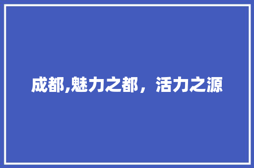 成都,魅力之都，活力之源