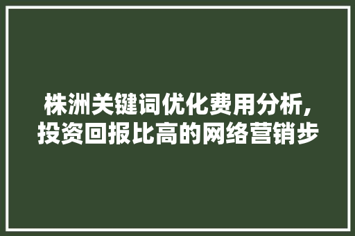株洲关键词优化费用分析,投资回报比高的网络营销步骤