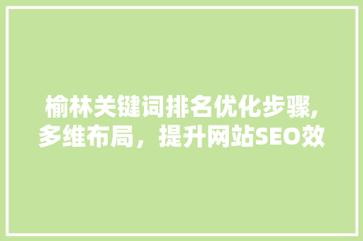榆林关键词排名优化步骤,多维布局，提升网站SEO效果