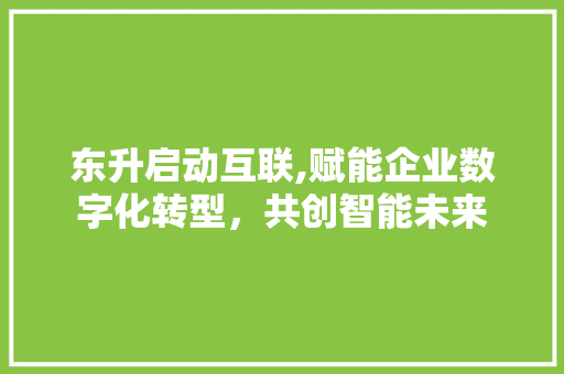 东升启动互联,赋能企业数字化转型，共创智能未来