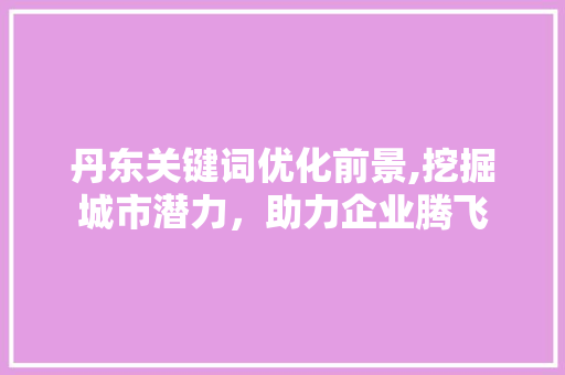 丹东关键词优化前景,挖掘城市潜力，助力企业腾飞