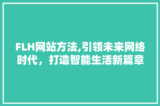 FLH网站方法,引领未来网络时代，打造智能生活新篇章