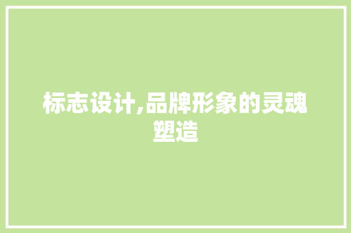 标志设计,品牌形象的灵魂塑造