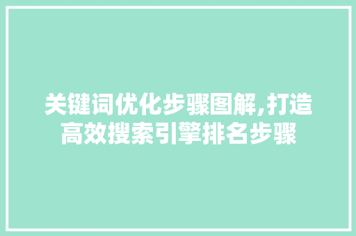 关键词优化步骤图解,打造高效搜索引擎排名步骤