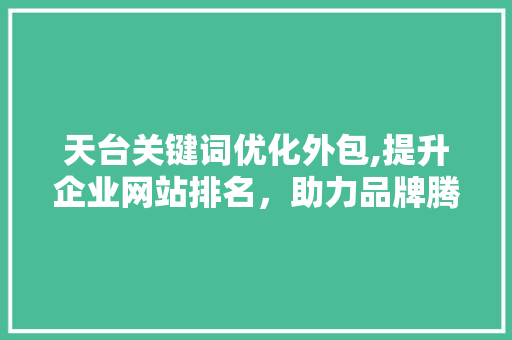 天台关键词优化外包,提升企业网站排名，助力品牌腾飞