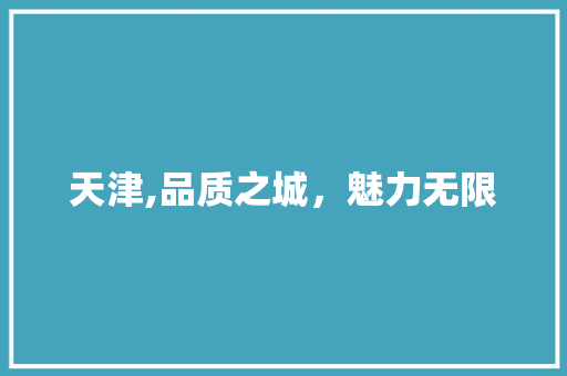 天津,品质之城，魅力无限