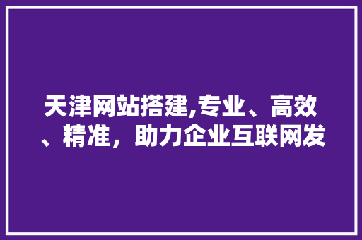 天津网站搭建,专业、高效、精准，助力企业互联网发展 MySQL