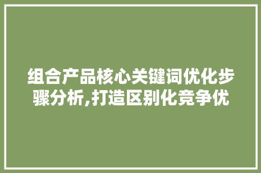 组合产品核心关键词优化步骤分析,打造区别化竞争优势