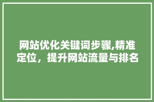 网站优化关键词步骤,精准定位，提升网站流量与排名