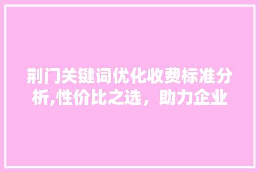 荆门关键词优化收费标准分析,性价比之选，助力企业腾飞