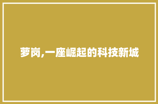 萝岗,一座崛起的科技新城