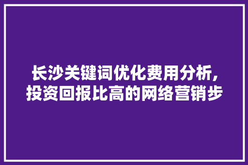 长沙关键词优化费用分析,投资回报比高的网络营销步骤
