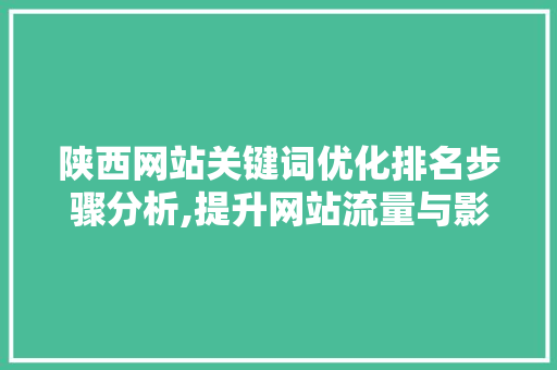 陕西网站关键词优化排名步骤分析,提升网站流量与影响力的方法